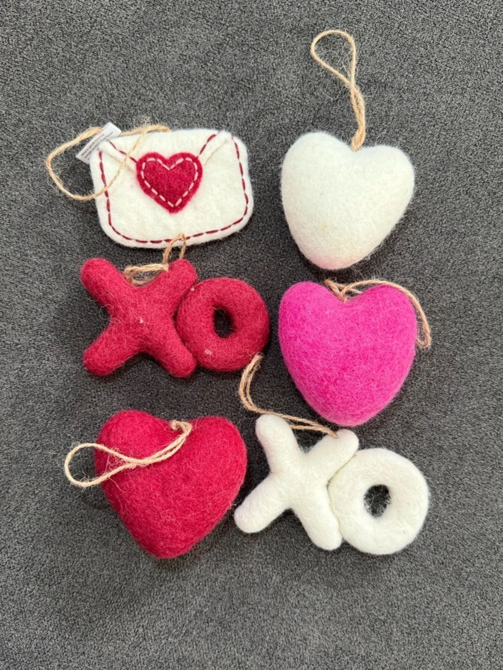 Pottery Barn Valentine's Day Ornaments - Set of 6